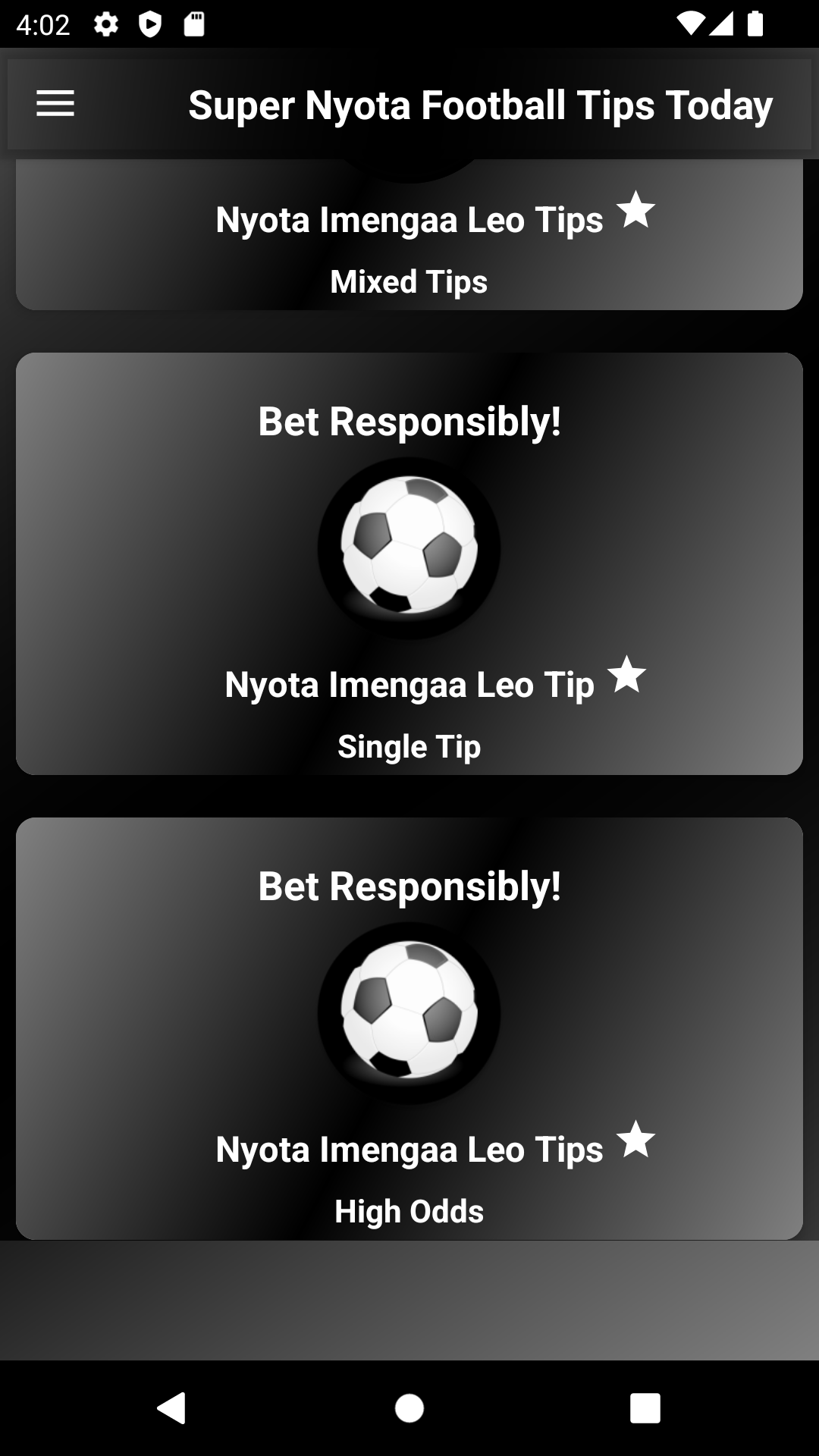 Nyota Betting Tips